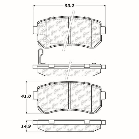 Centric Parts CTEK Ceramic Brake Pads, 103.11570 103.11570